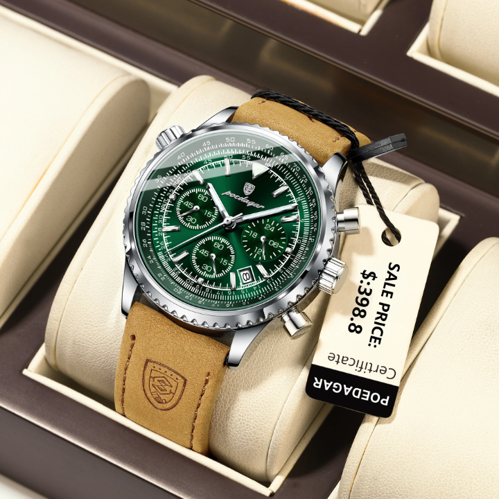 Reloj de cuarzo para hombre - Poedegar diseño nuevo y lujoso