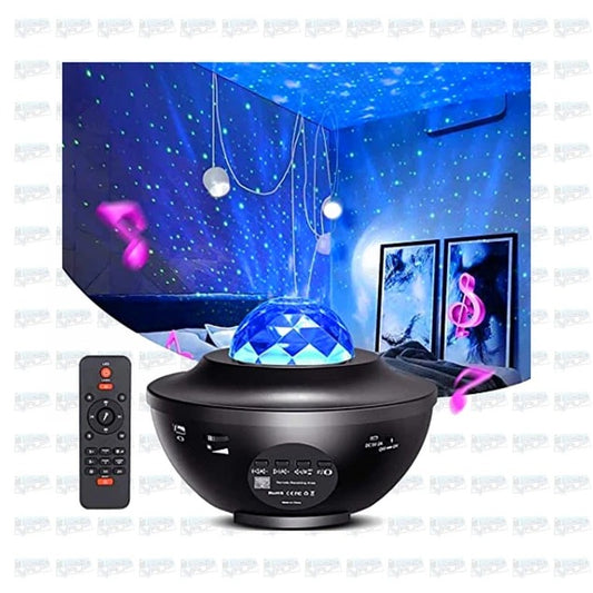🌟 Ilumina tu espacio y disfruta tu música. Parlante con luces de galaxia, Bluetooth y radio FM