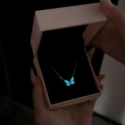 Set de Mariposa 🦋 Collar + pulsera que brillan en la oscuridad ✨