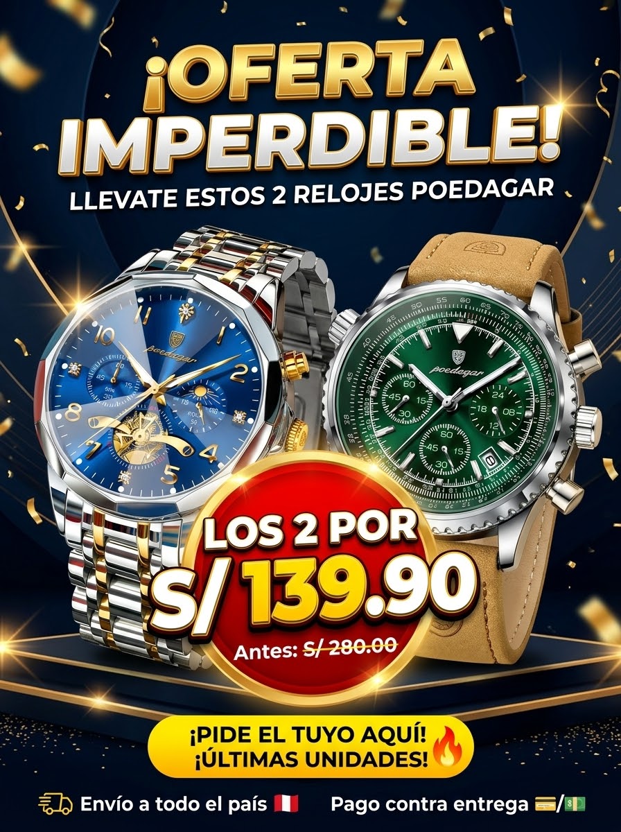Reloj de cuarzo de lujo original
